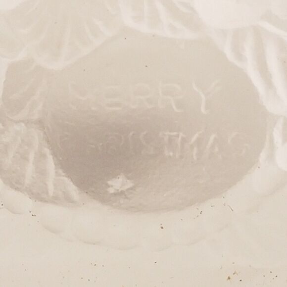 Frosted Merry Christmas tealight candle holder 4"tall - Picture 2 of 8